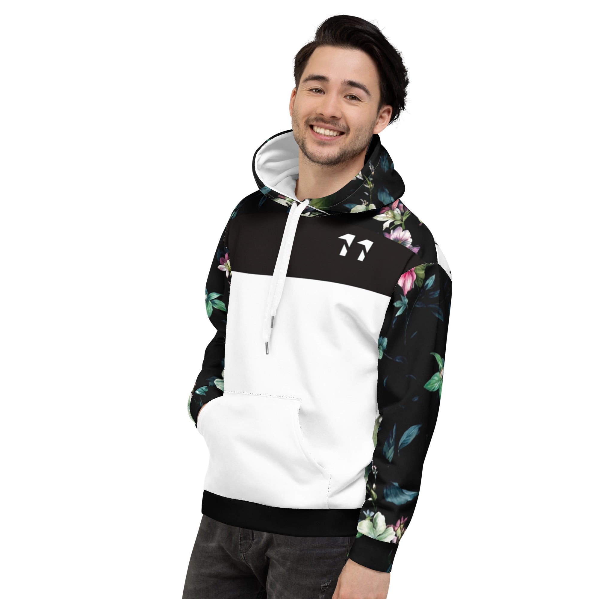 Dark Floral Hoodie - LøstLøst