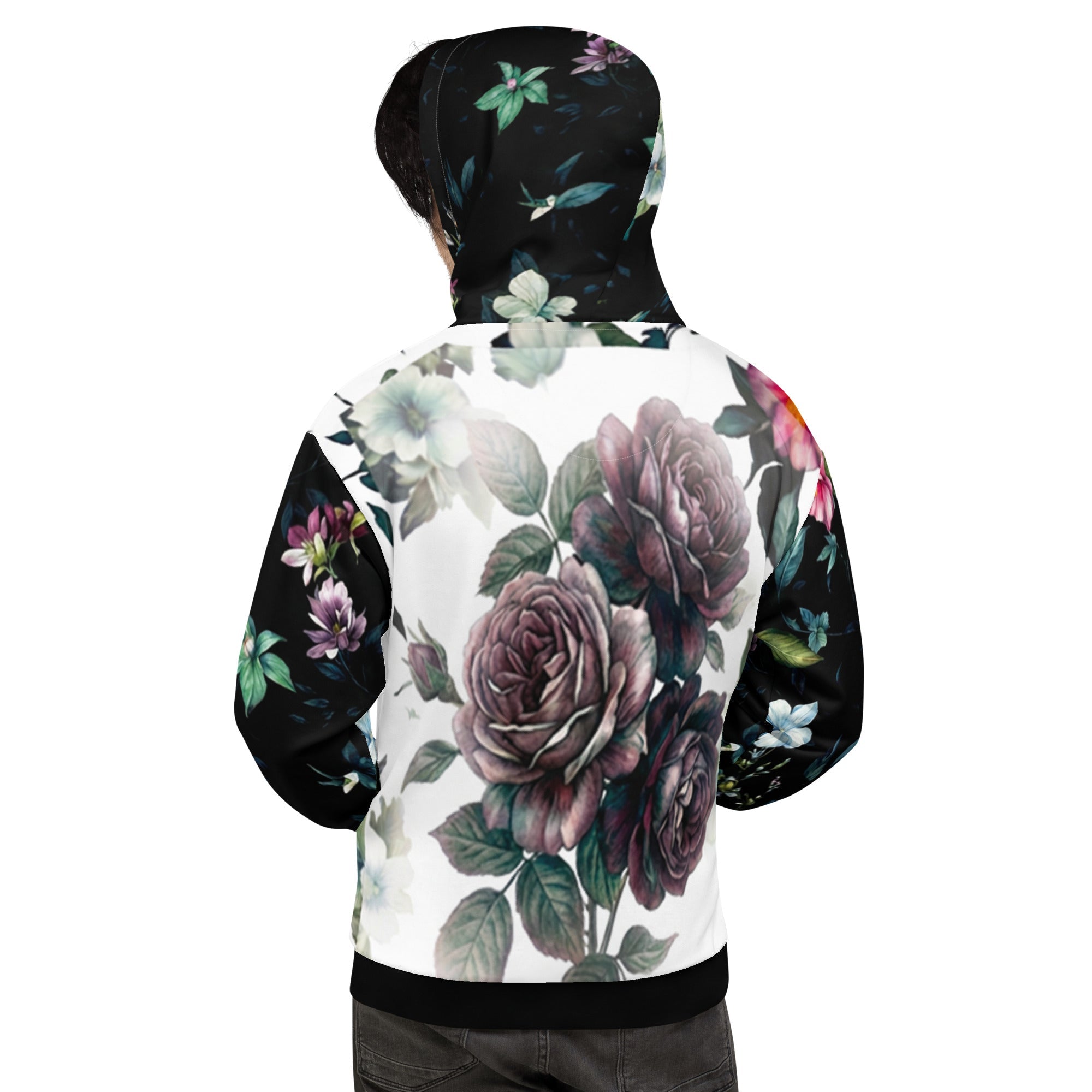 Dark Floral Hoodie - LøstLøst